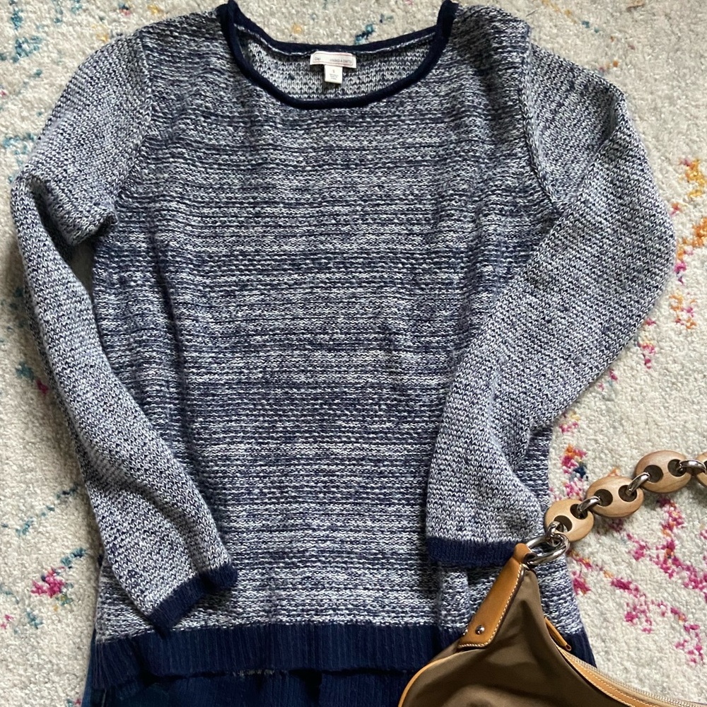 GAP wool blend sweater in navy blue and white GREAT CONDITION